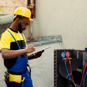 African American HVAC service Tech